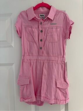DKNY Pink Short Sleeve Cargo Shirt - ROMPER NWOT
